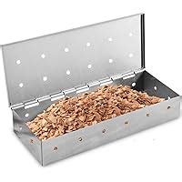 stainless steel smoker box with assorted 3pk wood chips|Skyflame Stainless Steel Smoker Box for Wood/Smoking Chips, .